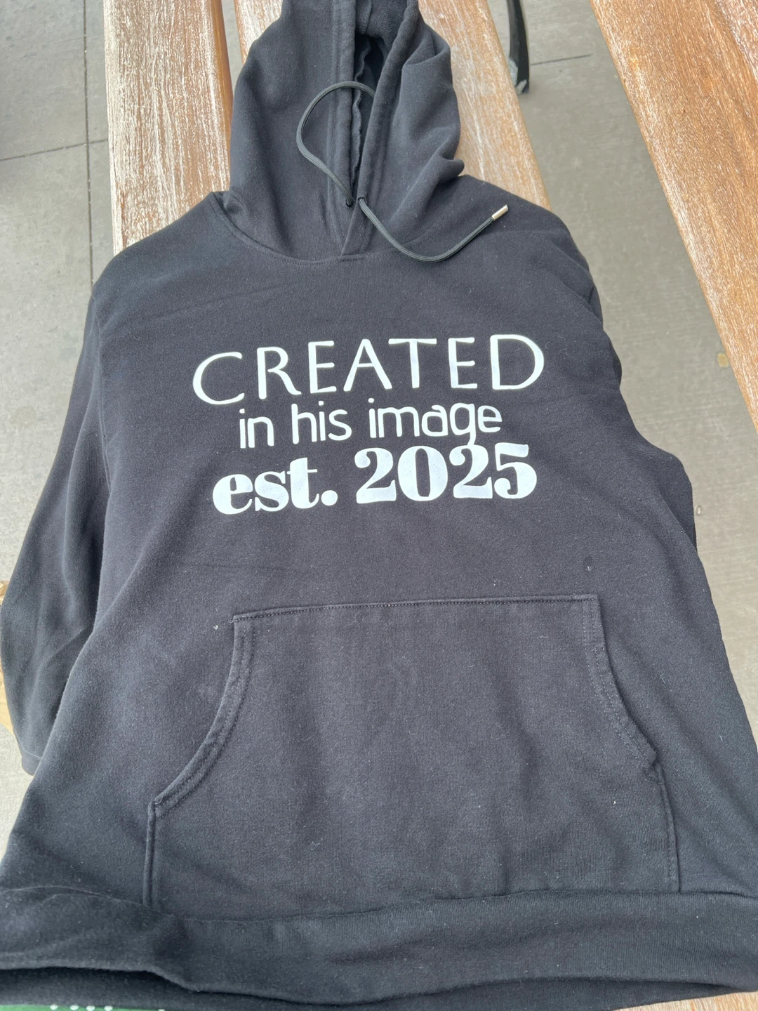 Black Hoodie with Peace Dove image