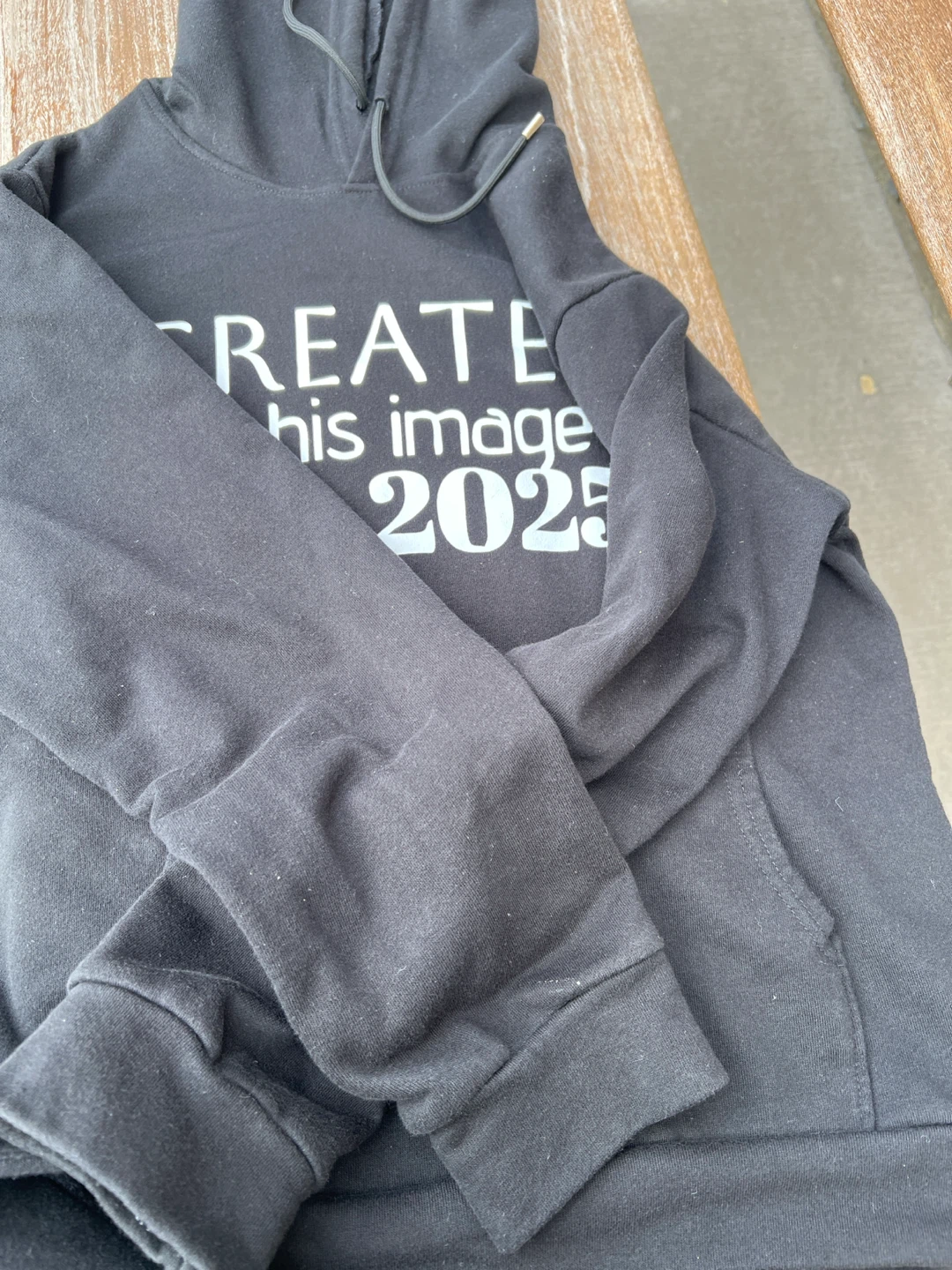 Black Hoodie with Peace Dove image - photo 2