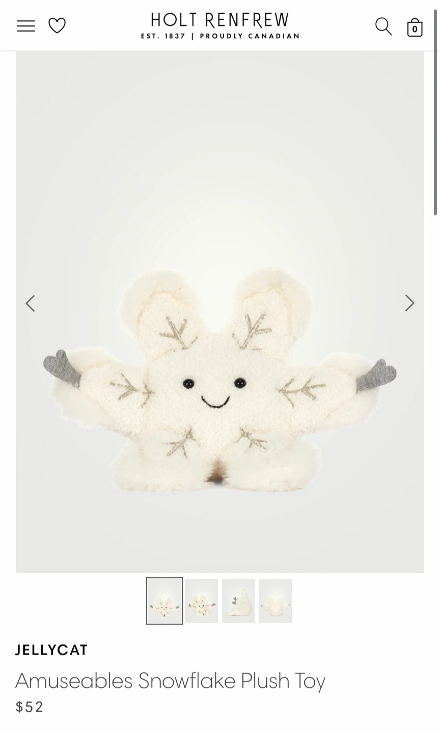 BNWT Jellycat Amuseables Snowflake Plush Toy - photo 3