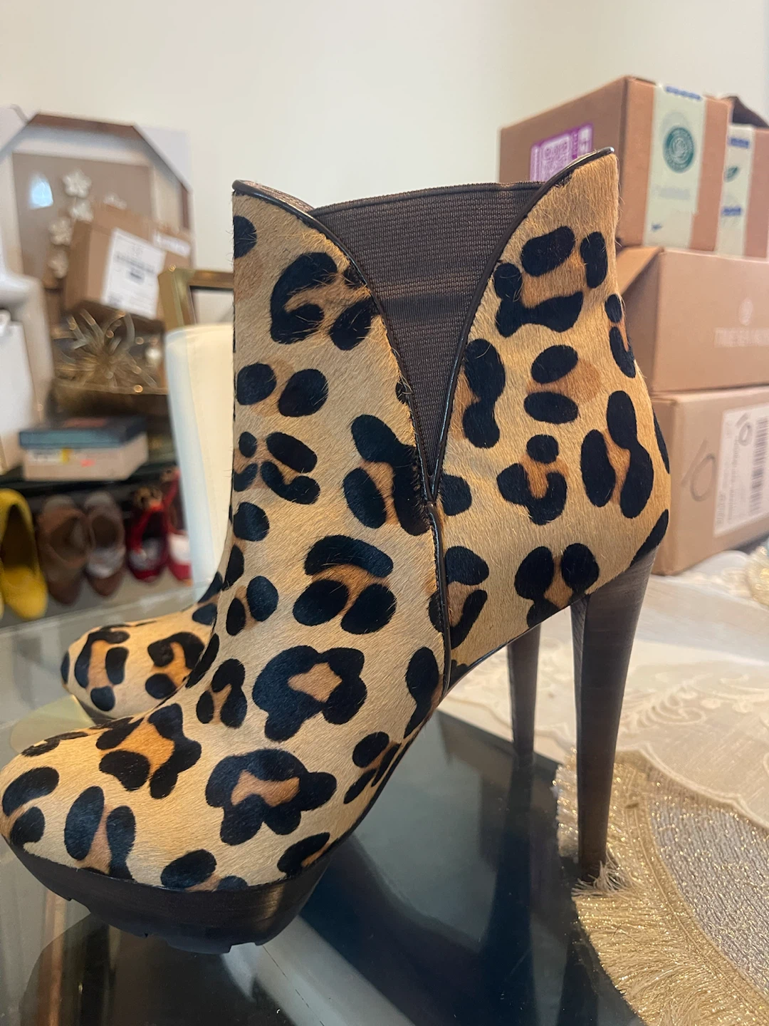 Leopard Print Ankle Boots - photo 2