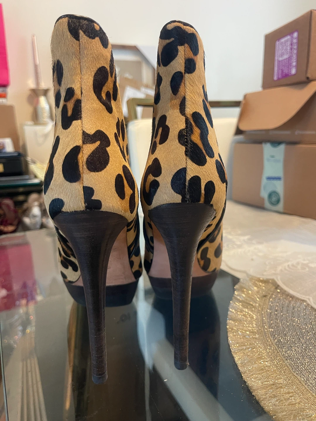Leopard Print Ankle Boots - photo 4