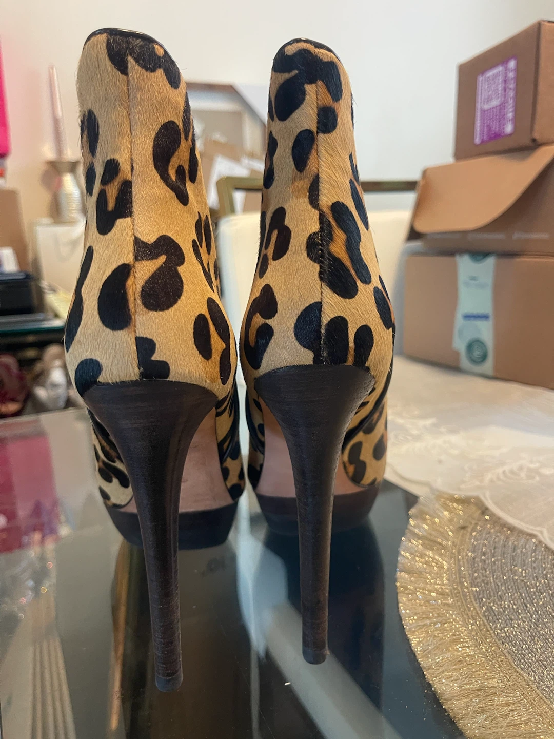 Leopard Print Ankle Boots - photo 5