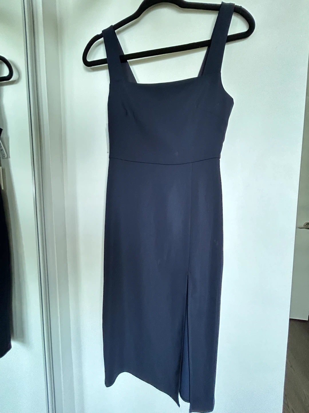 Babaton Navy Blue "90s Slit" Dress - photo 2
