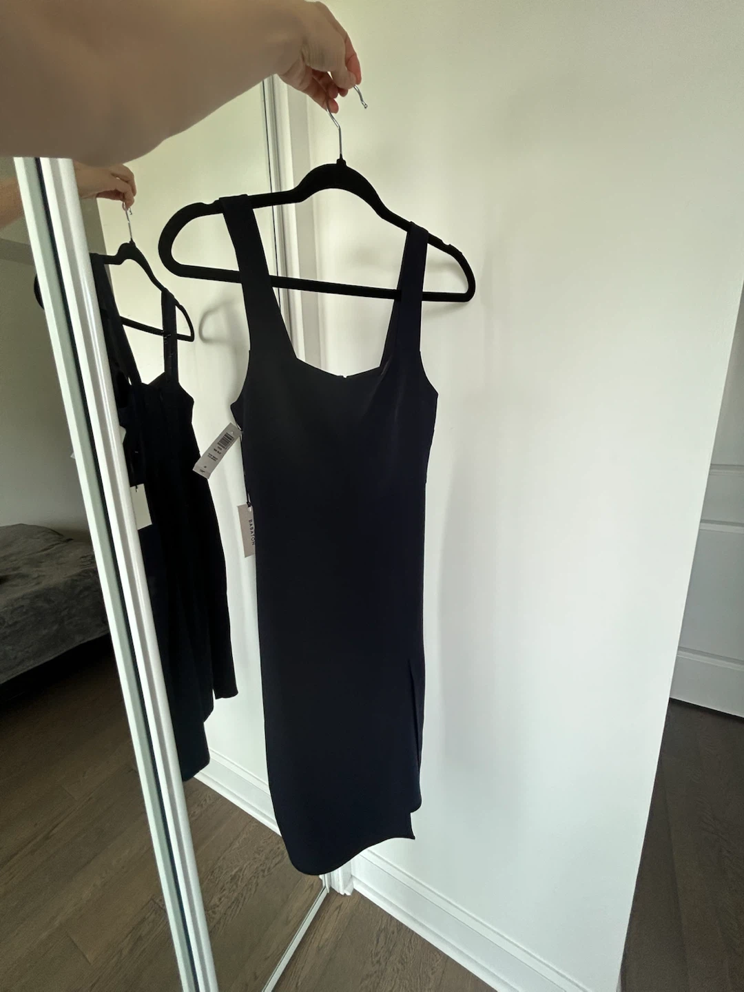 Babaton Navy Blue "90s Slit" Dress - photo 5