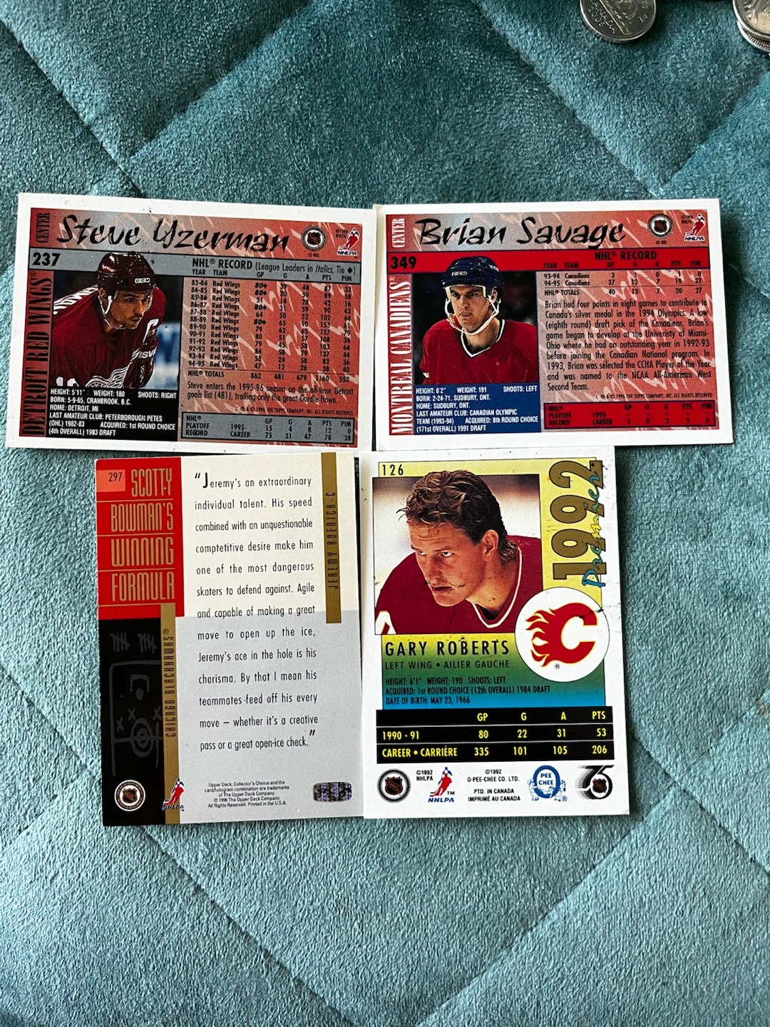 NHL Hockey Cards: Steve Yzerman, Brian Savage, Gary Roberts - photo 4