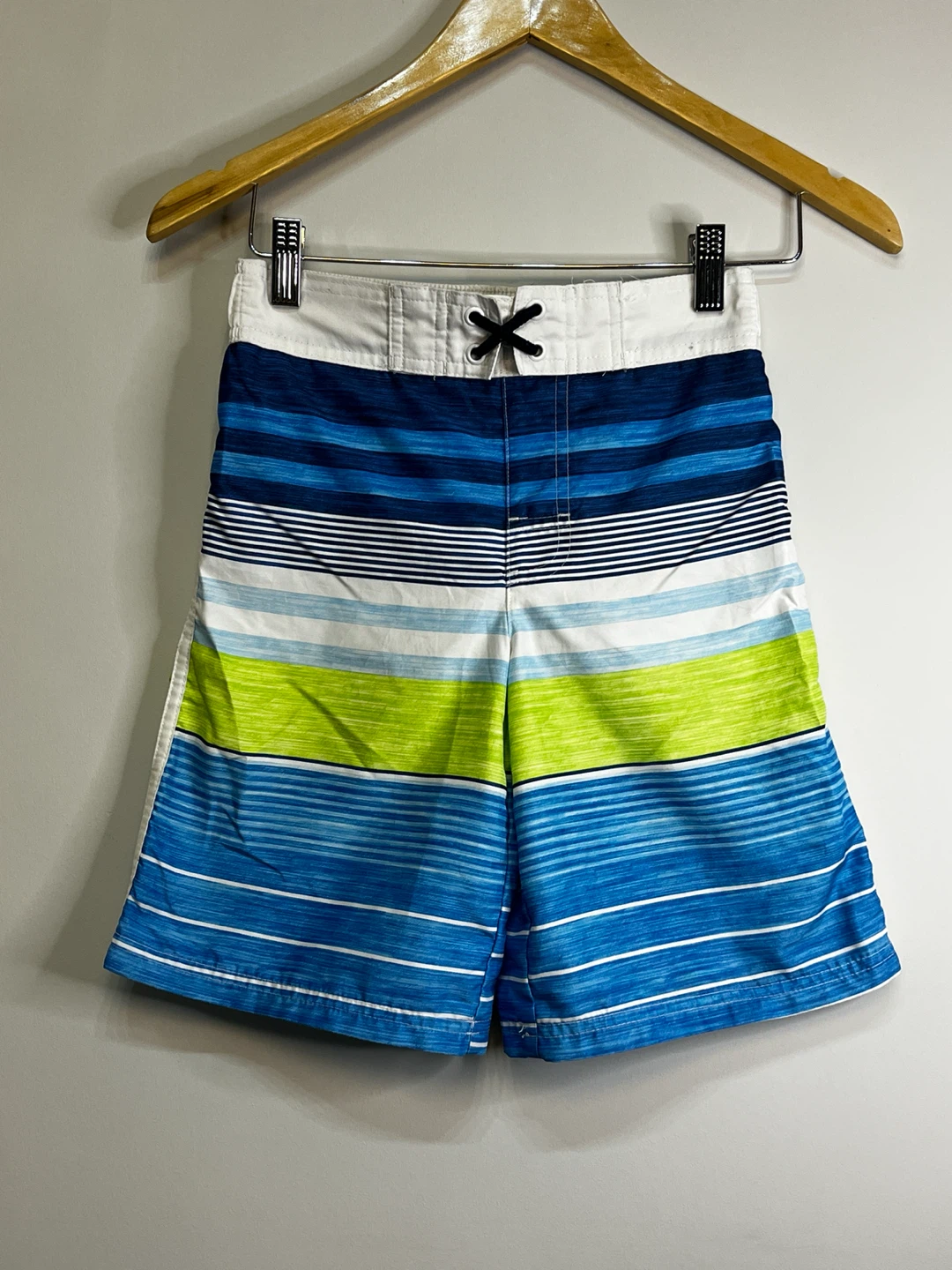 Striped Swim Trunks - Size 7-8