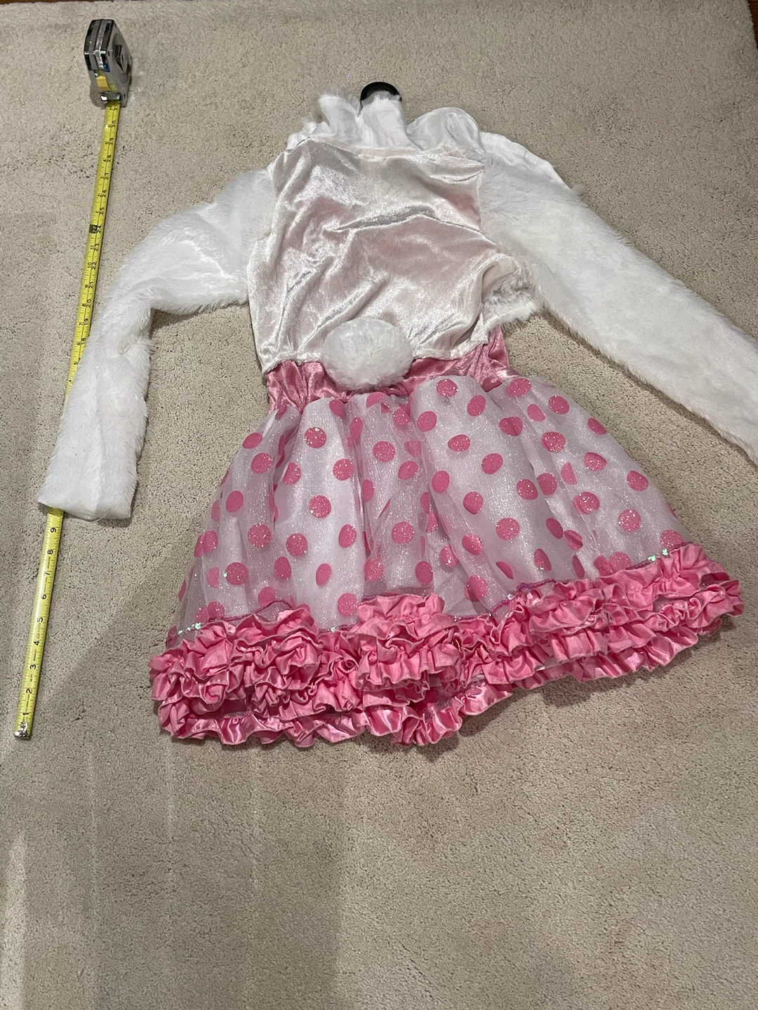 Girls Pink Polka Bunny Costume - photo 2