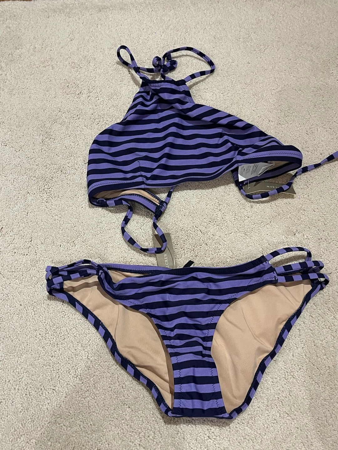J.Crew Striped Bikini Set - Size Medium