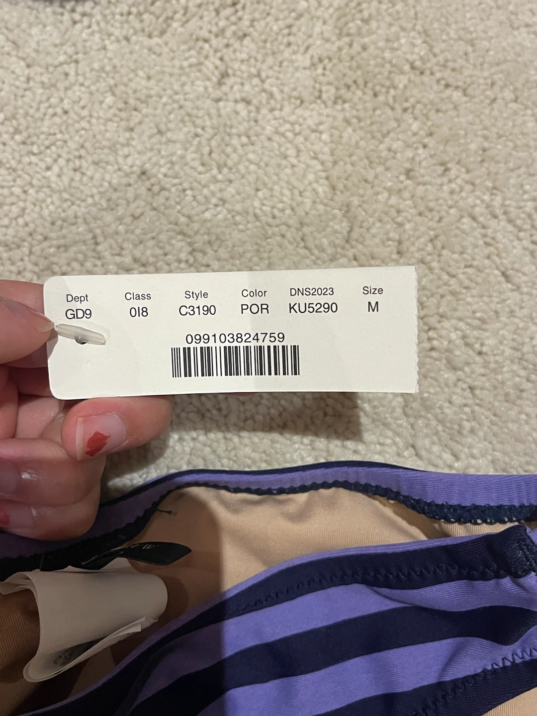 J.Crew Striped Bikini Set - Size Medium - photo 2