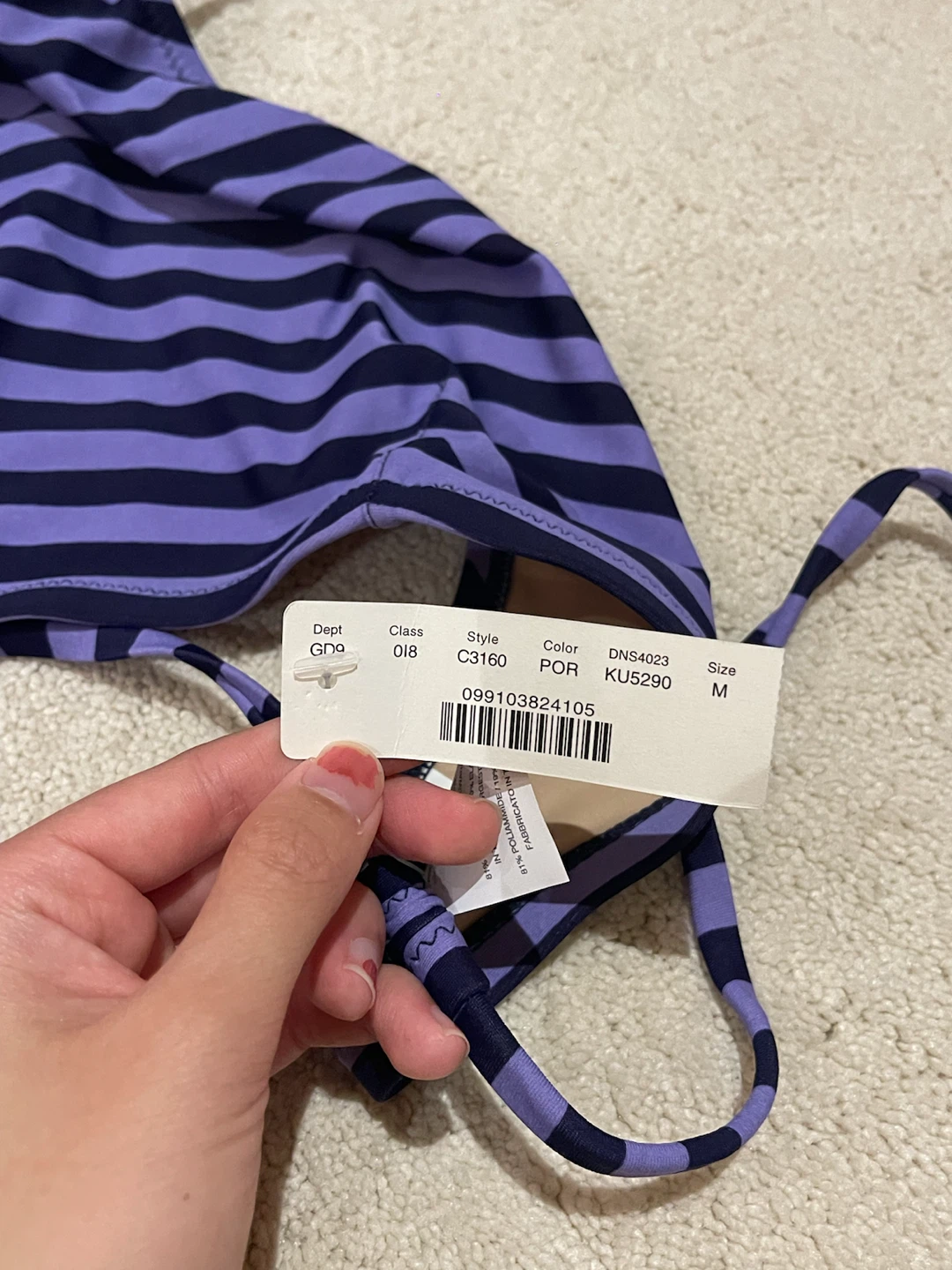 J.Crew Striped Bikini Set - Size Medium - photo 3