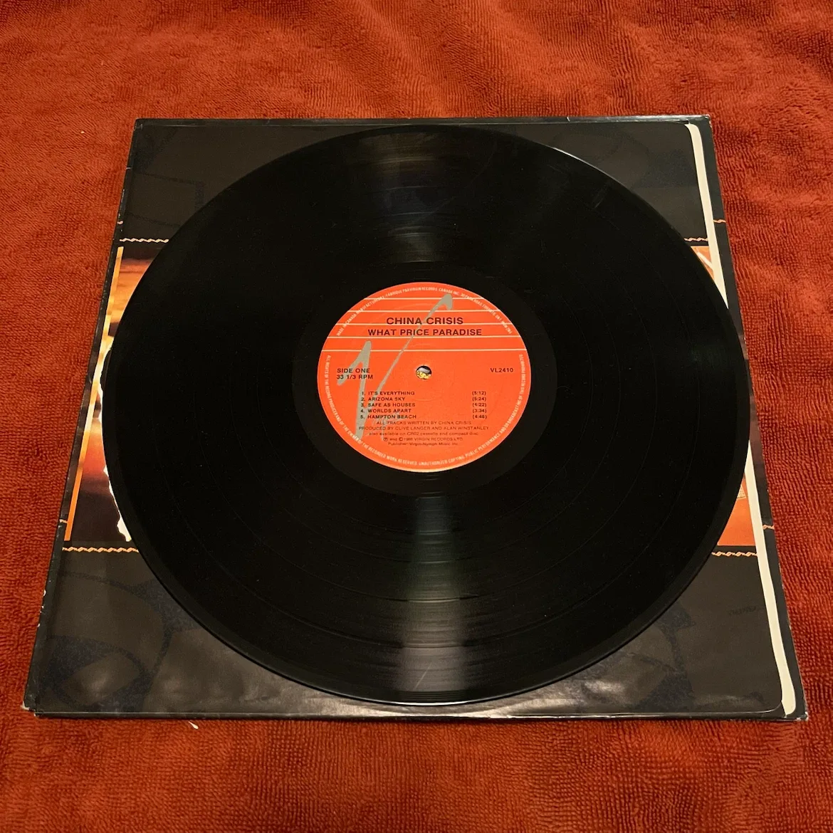 China Crisis What Price Paradise Vinyl Record - photo 2