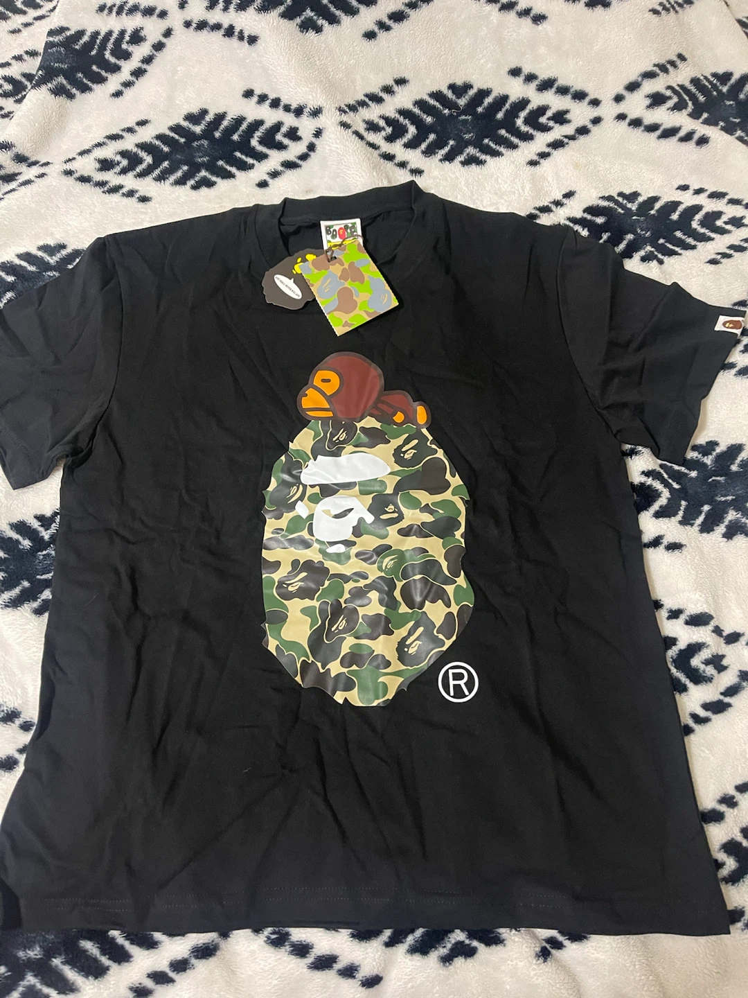 A Bathing Ape (BAPE) Camo Ape Head T-Shirt