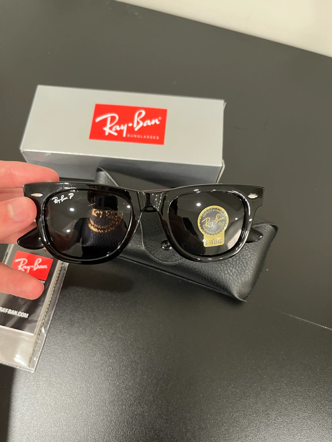 Authentic Ray-Ban Polarized Original Wayfarer Sunglasses - photo 2