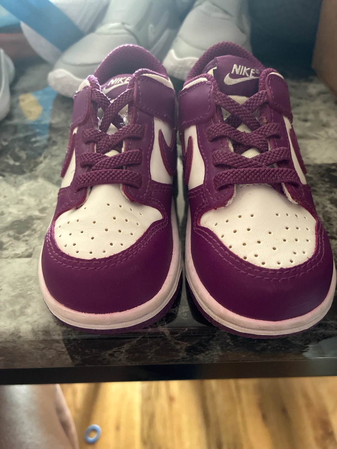 Nike Dunk Low Toddler Shoes Purple White