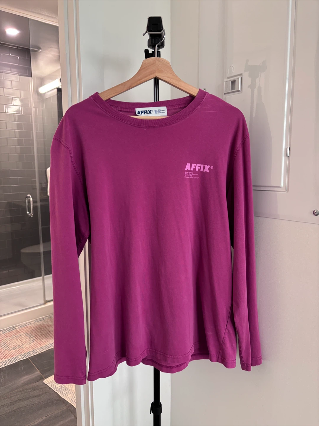 AFFIX Standardised Logo Longsleeve T-Shirt - Acid Purple - photo 2