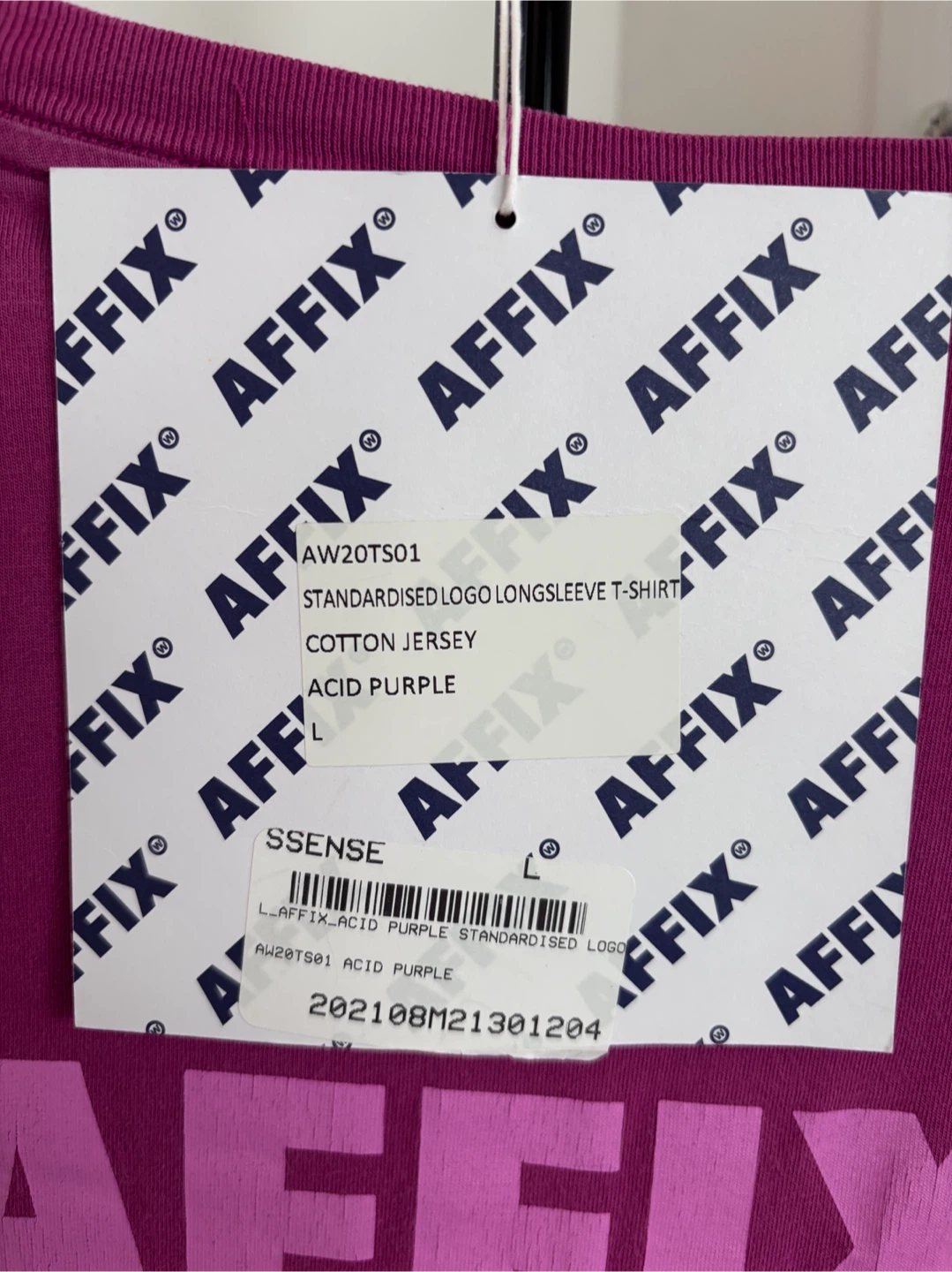 AFFIX Standardised Logo Longsleeve T-Shirt - Acid Purple - photo 3