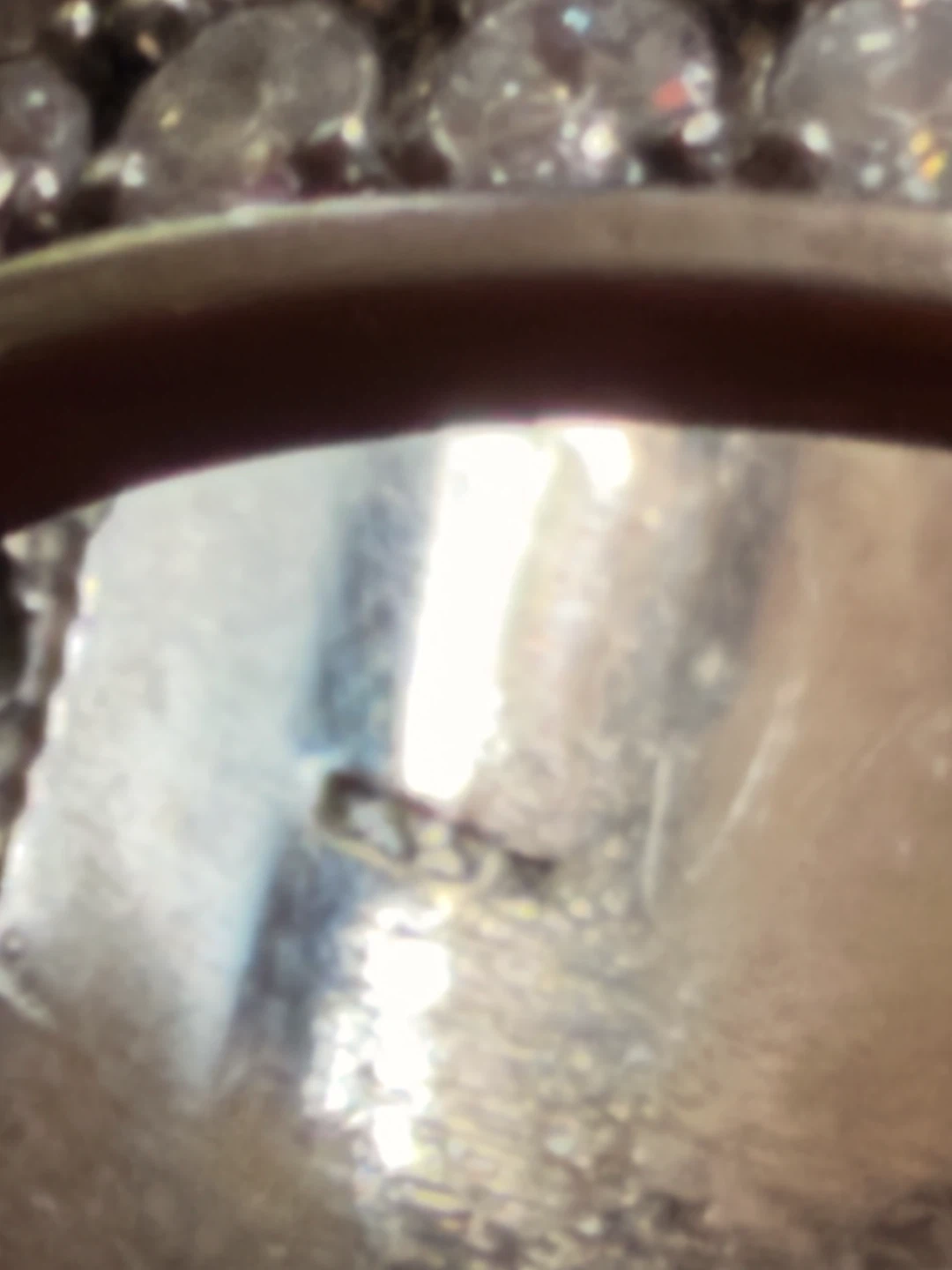 Sterling Silver CZ Band Ring Size8.5-9, Wide Band - photo 4