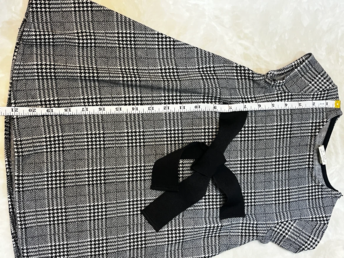 Zara Girls Plaid Dress with Bow - Size 6 - photo 3