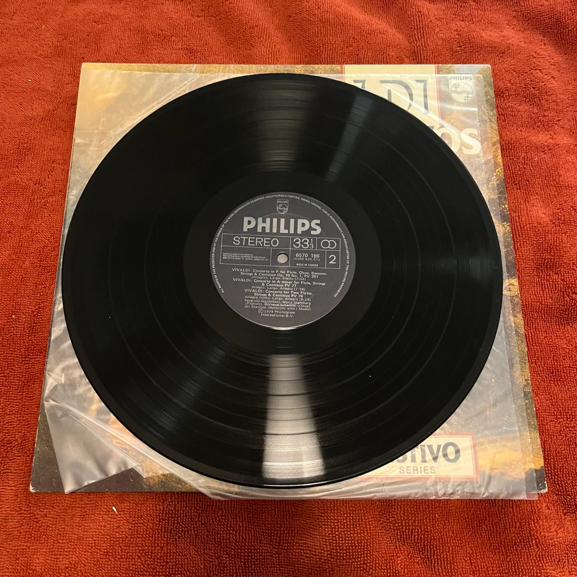 Vivaldi Flute Concertos Vinyl Record - photo 2