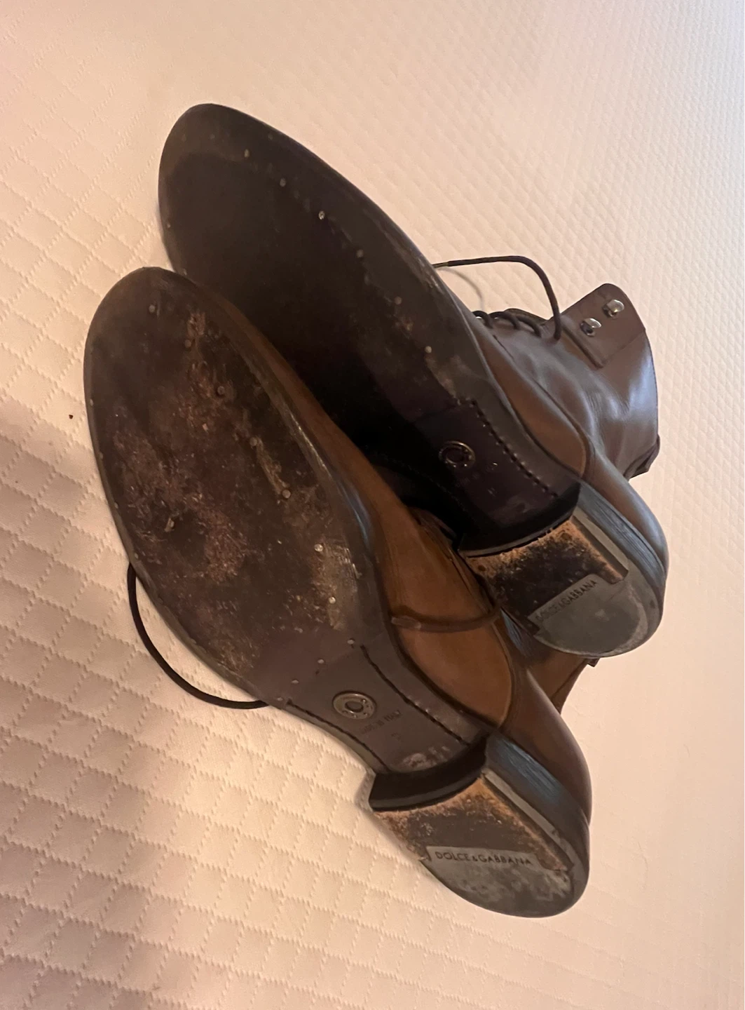 Dolce & Gabbana Brown Leather Lace-Up Ankle Boots - photo 2