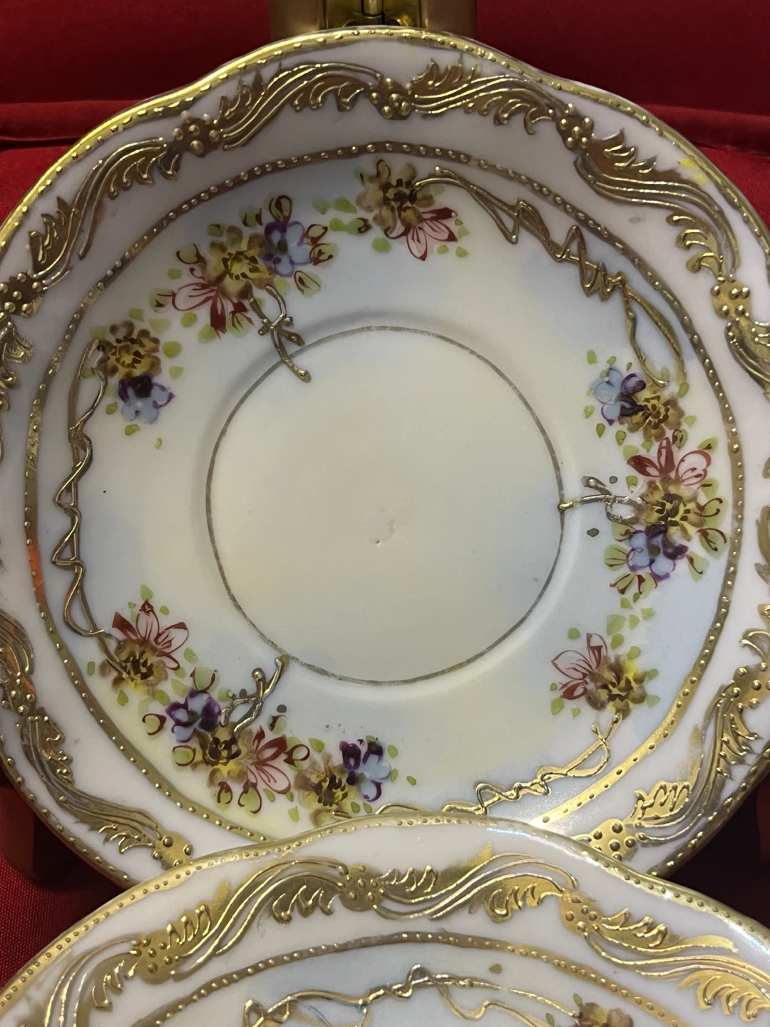 Antique Floral Saucers - Set of 4 - photo 2