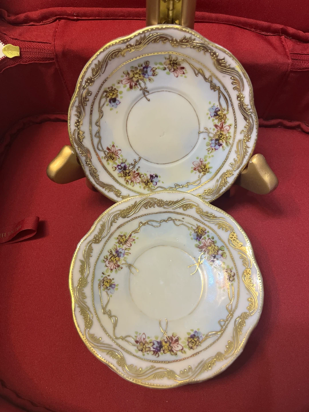 Antique Floral Saucers - Set of 4 - photo 5