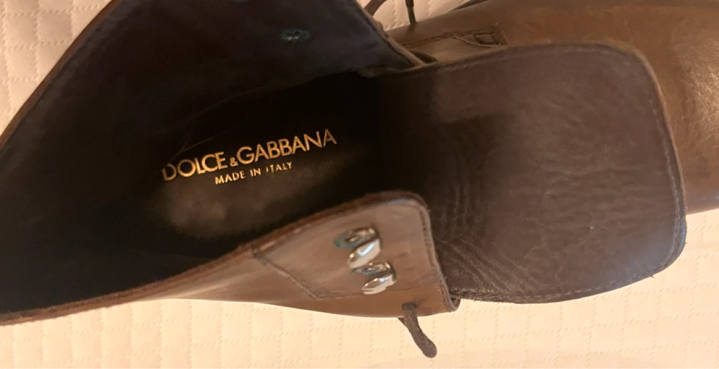 Dolce & Gabbana Brown Leather Lace-Up Ankle Boots - photo 3