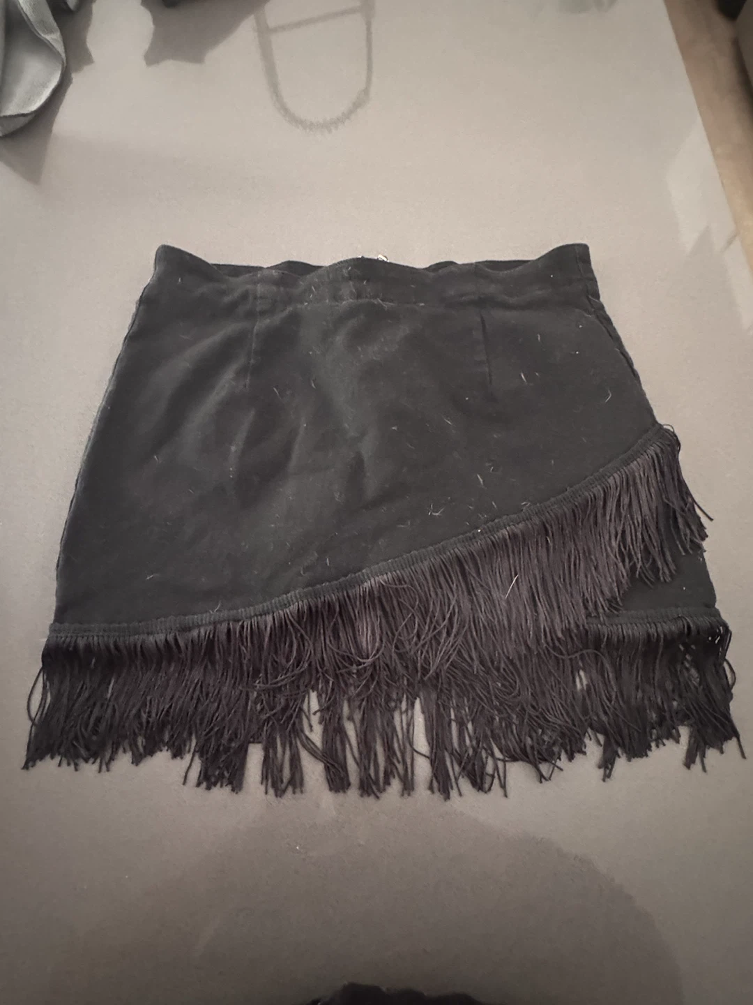 Black Fringe Mini Skirt - photo 2