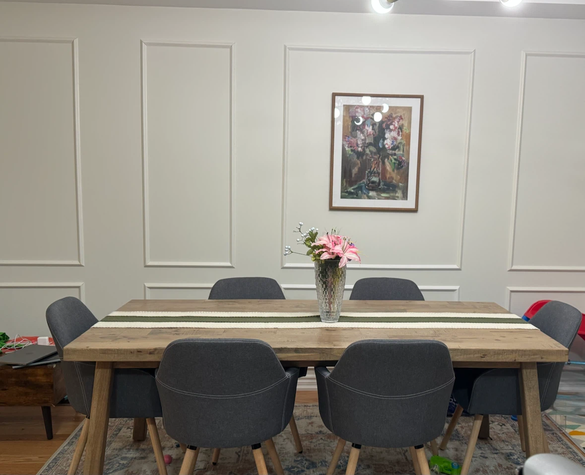 Rustic solid wooden dining table - photo 2