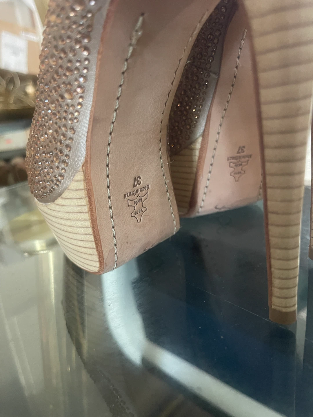 Alice + Olivia Embellished Peep-Toe Heels - photo 4