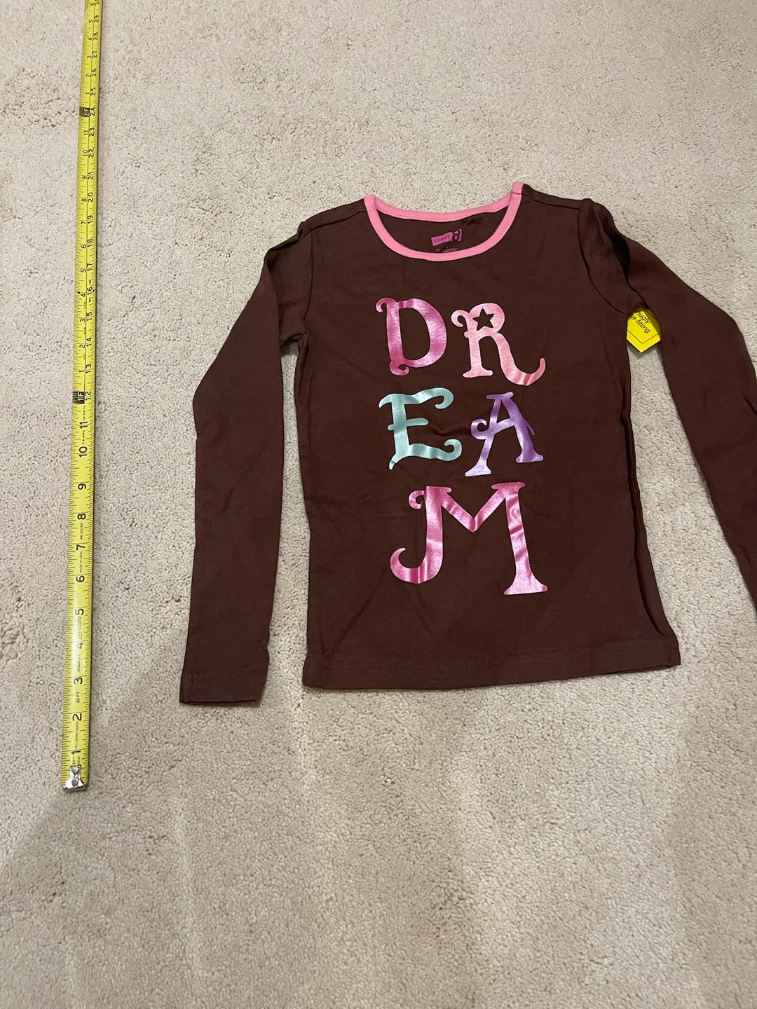 Crazy 8 Brown "Dream" Long Sleeve Shirt - Size 6