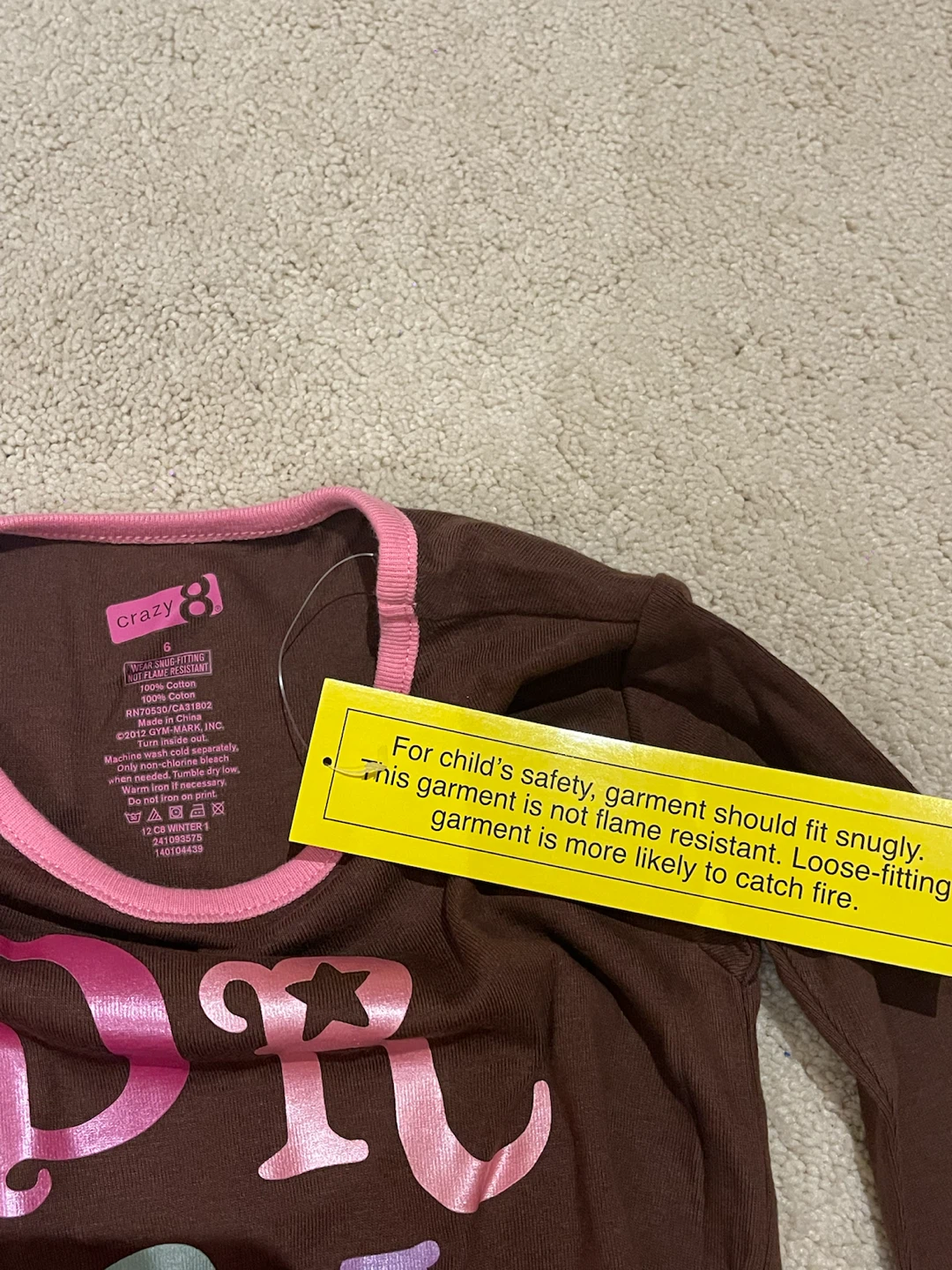 Crazy 8 Brown "Dream" Long Sleeve Shirt - Size 6 - photo 2