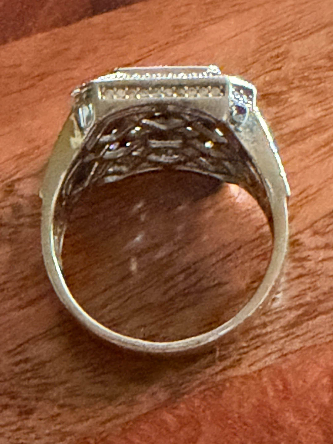 Sterling Silver 925 CZ Cocktail Ring Size 8.5-9 - photo 4