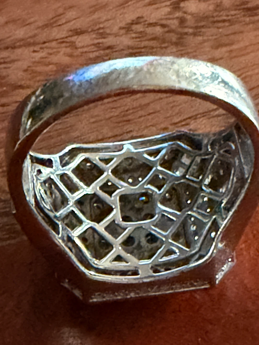 Sterling Silver 925 CZ Cocktail Ring Size 8.5-9 - photo 5