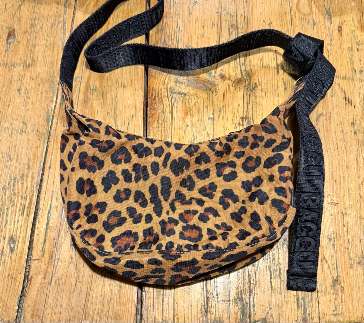 Baggu Small Crescent Bag Leopard Print