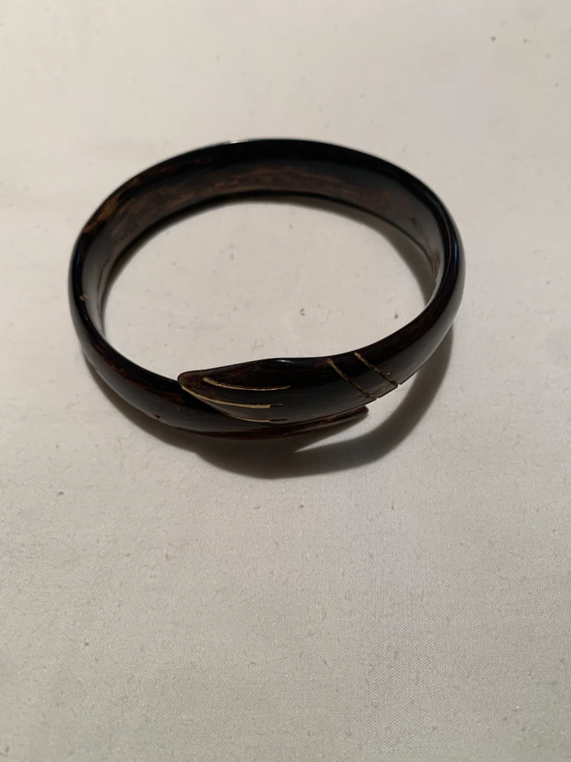 Dark Wood-Look Bangle Bracelet - photo 2