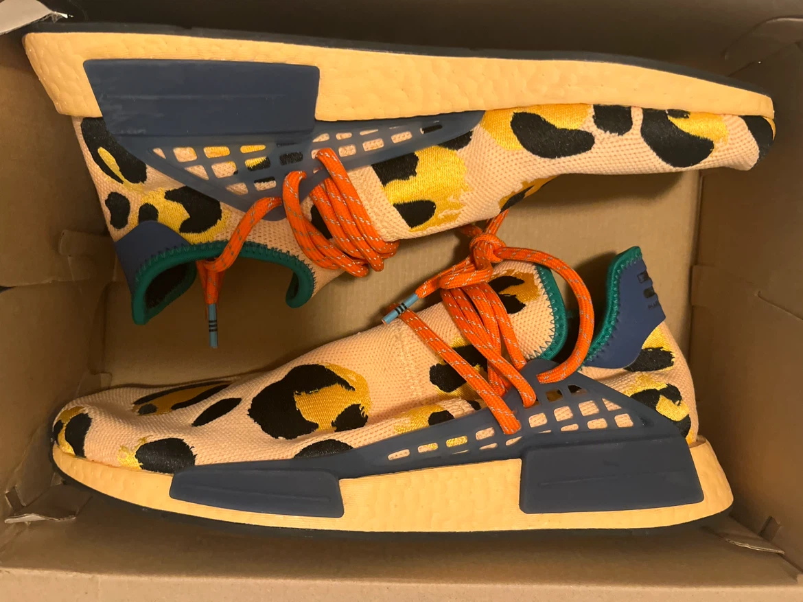 Adidas Pharrell Williams HU NMD Leopard Print Sneakers