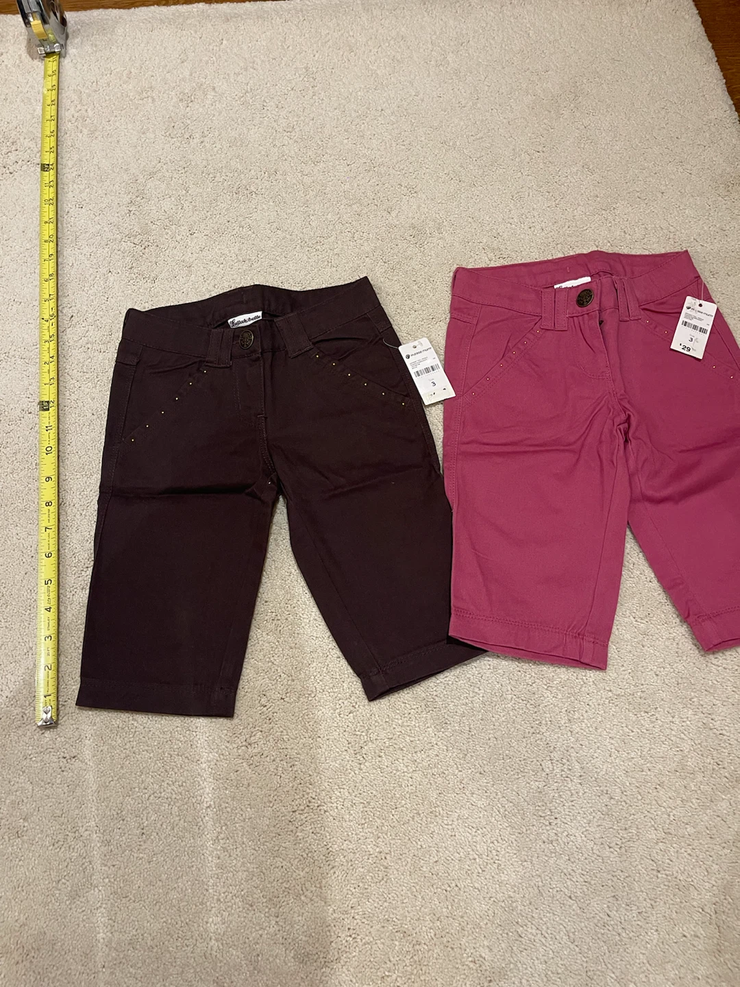 Please Mum Zipfront Twill Peddle Pants Size 3