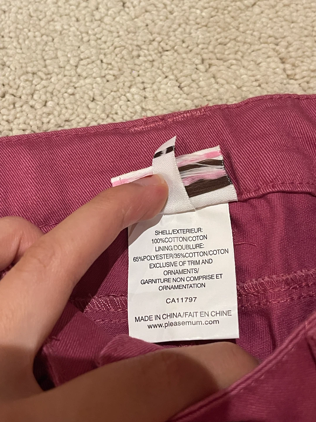 Please Mum Zipfront Twill Peddle Pants Size 3 - photo 3