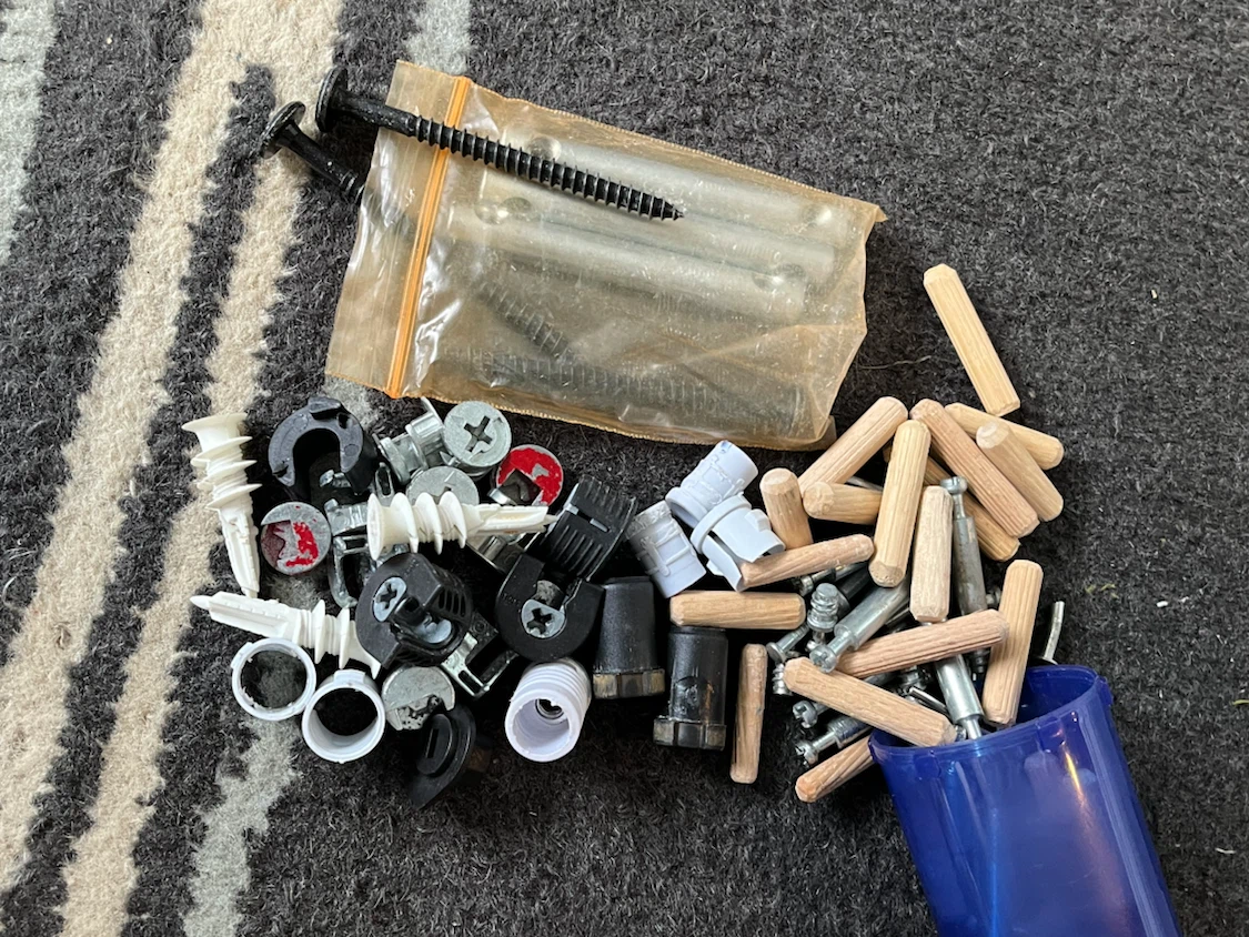 Assorted Furniture Assembly Hardware