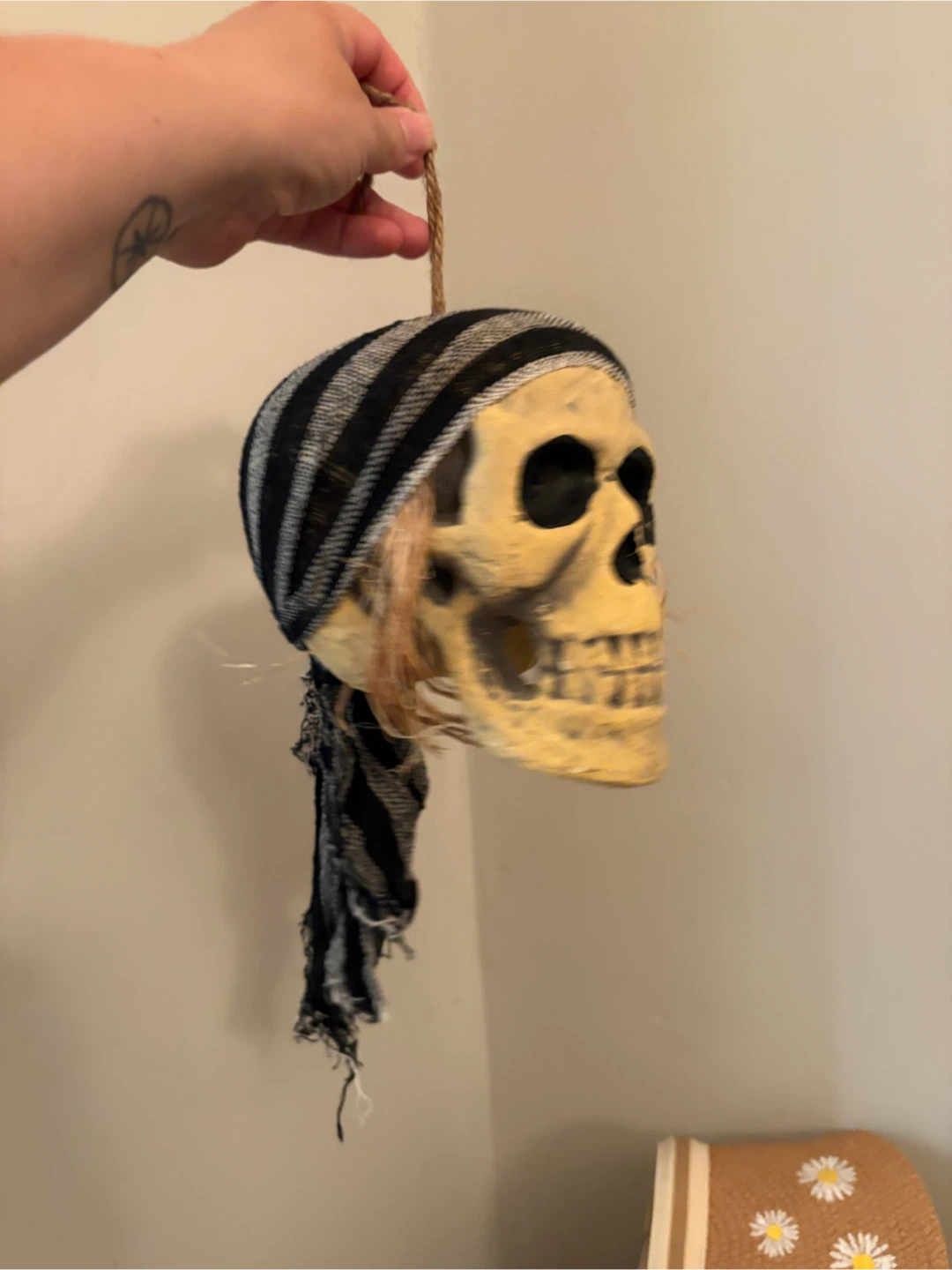Hanging Pirate Skull Decoration