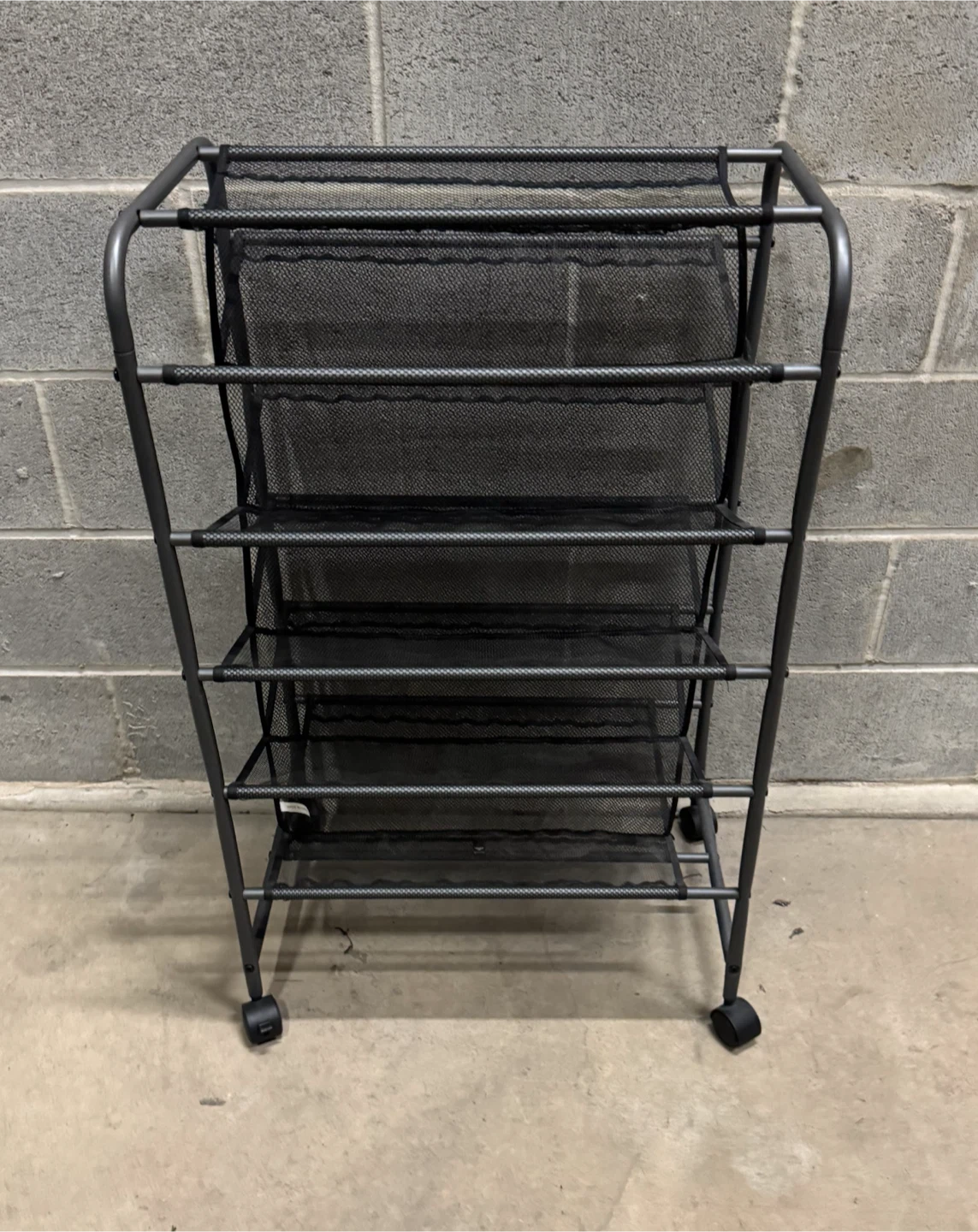 5-Tier Black Metal Mesh Shoe Rack Organizer 30-Pair 25$ cash