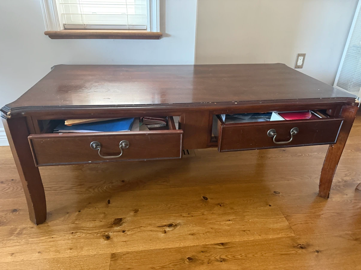 Wooden Console Table with Drawers - photo 2
