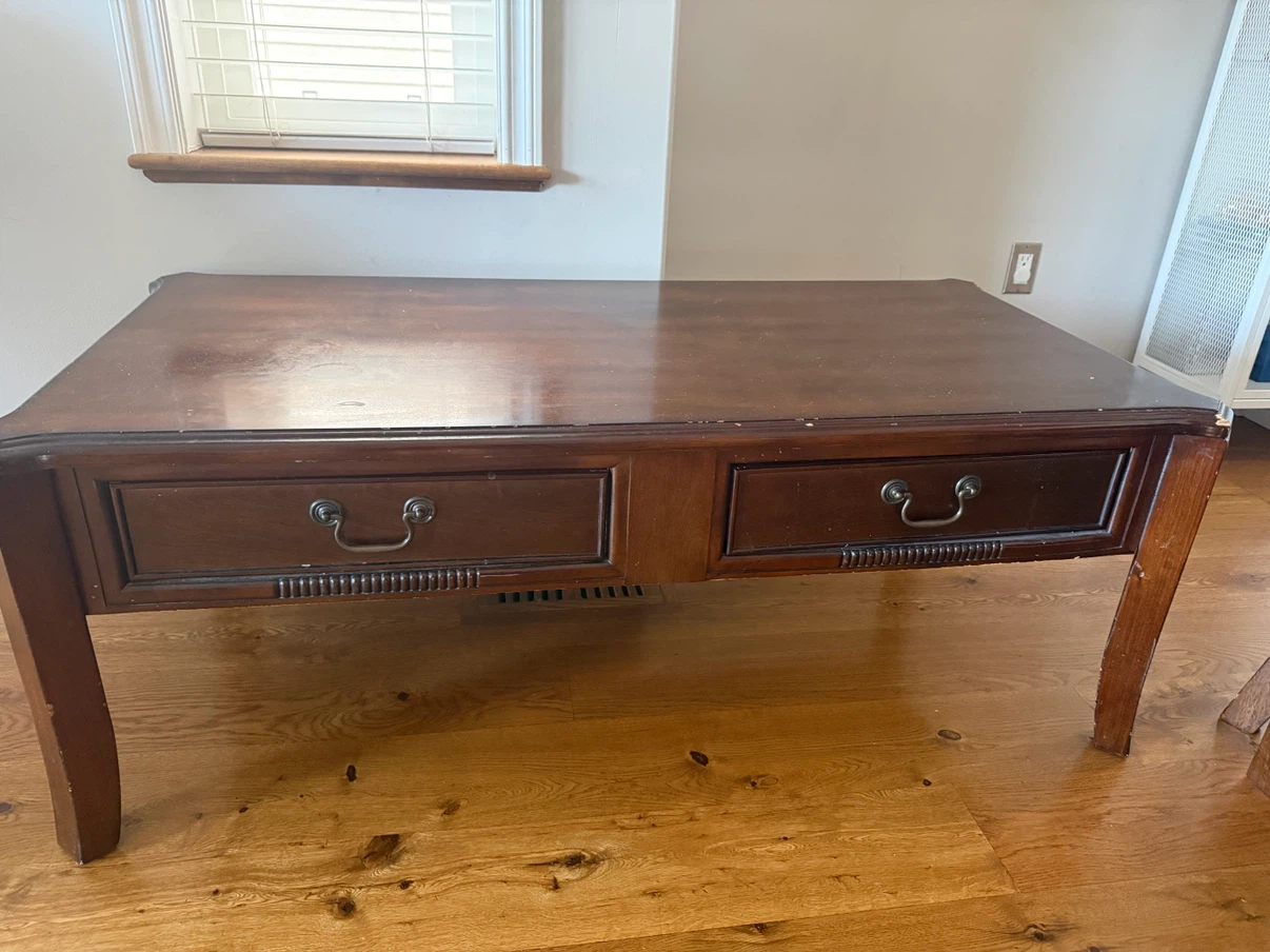 Wooden Console Table with Drawers - photo 3
