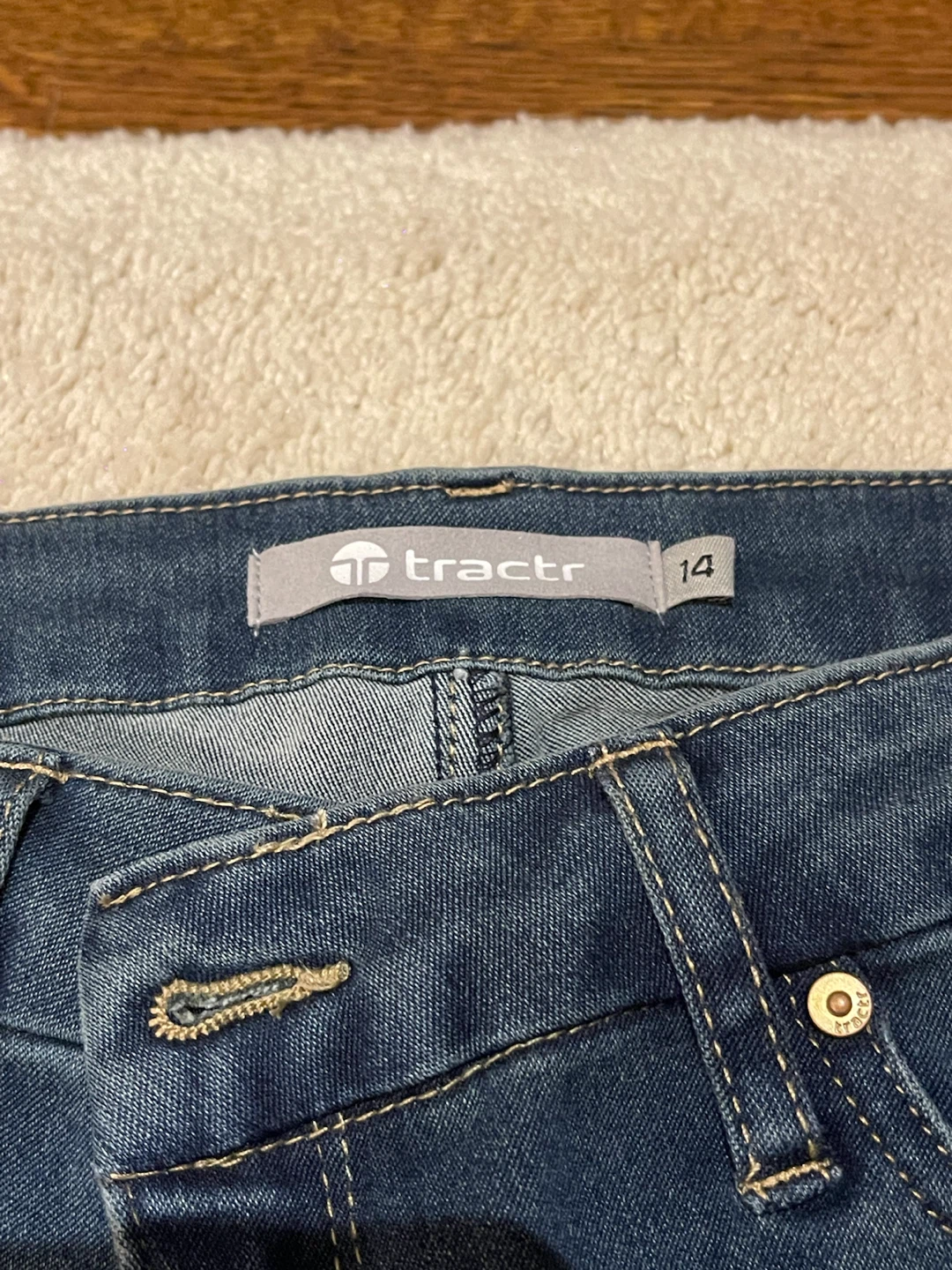 Tractr Blue Denim Jeans Size 14 - photo 2