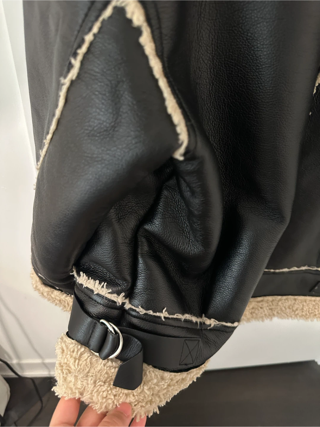 Bershka Faux Leather Aviator Jacket - photo 4