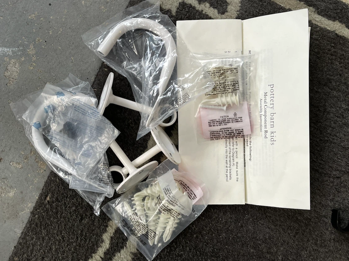 Pottery Barn Kids Metal Component Rod - New