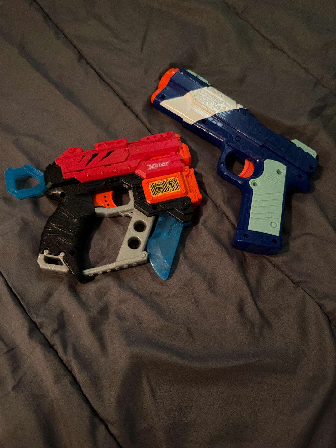 X-Shot and Nerf Blasters