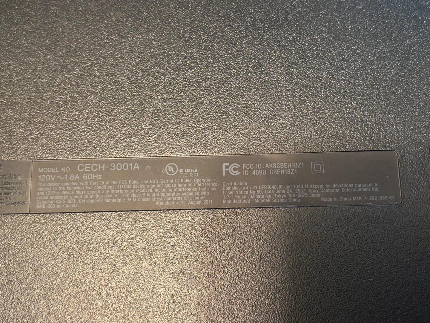 Sony PlayStation 3 CECH-3001A Console - photo 2