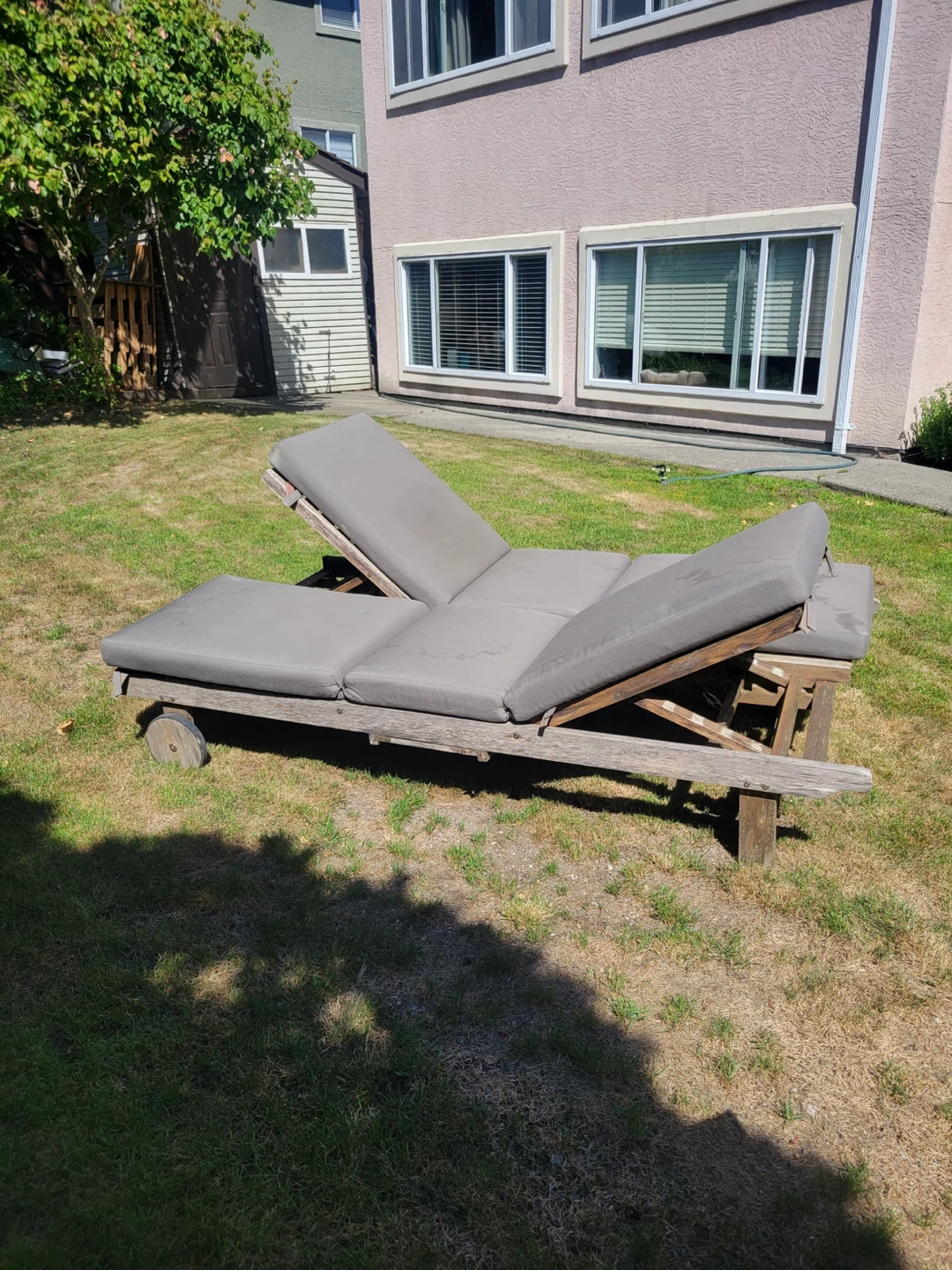 Double Grey Sun Loungers